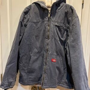 Dickies Y2K men 2XL canvas, hooded Sherpa work jacket